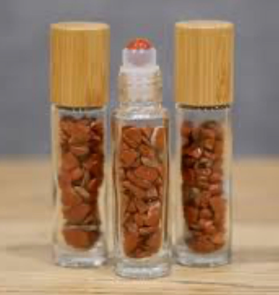 10ml crystal roller bottles for essential oils - DIY essential Oils - Red Jasper