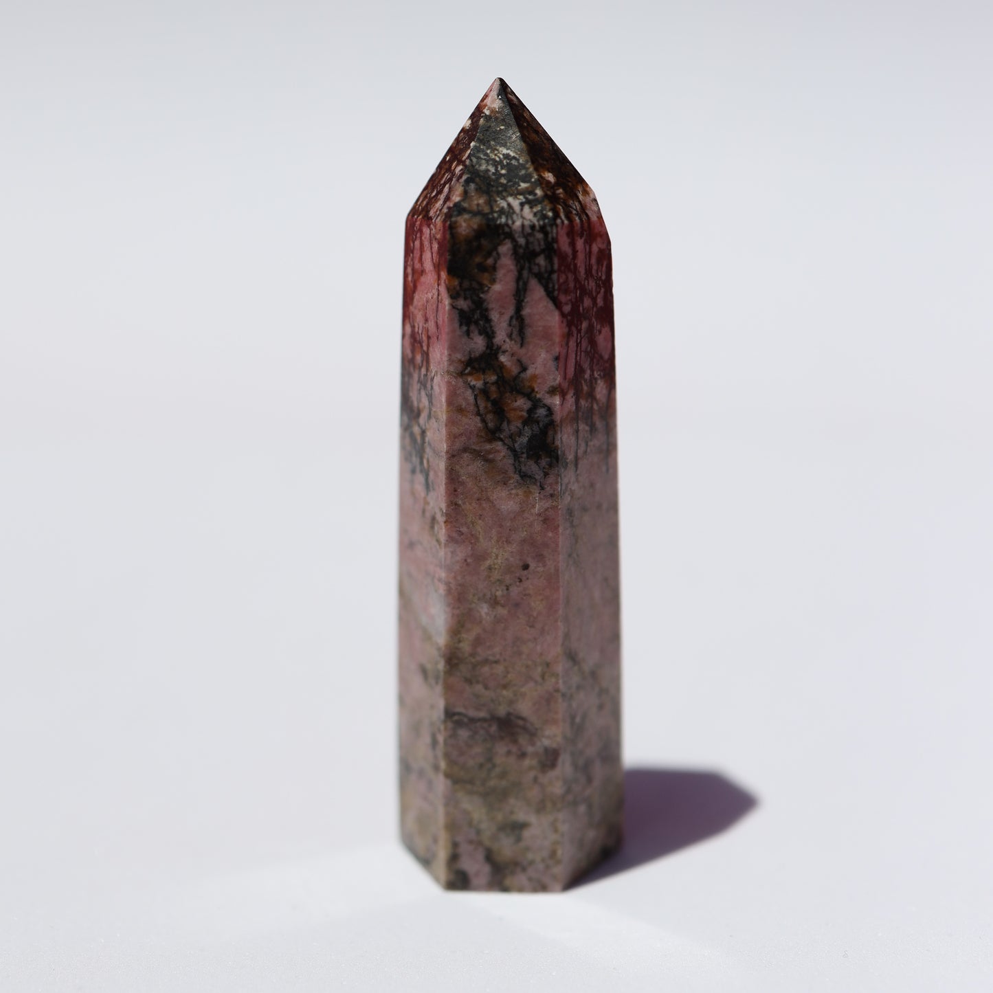 Rhodonite Point Tower Gemstone