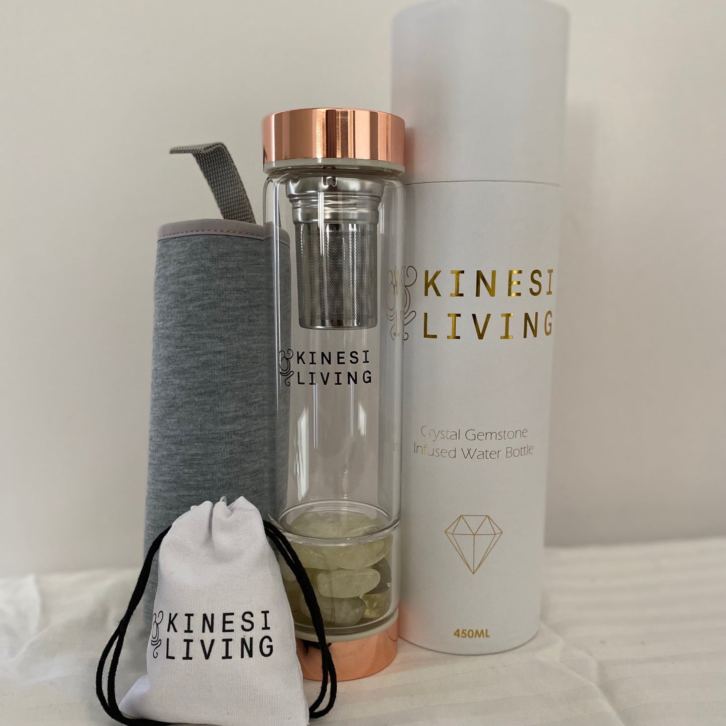 Citrine Healing Crystal Infused Water Bottle