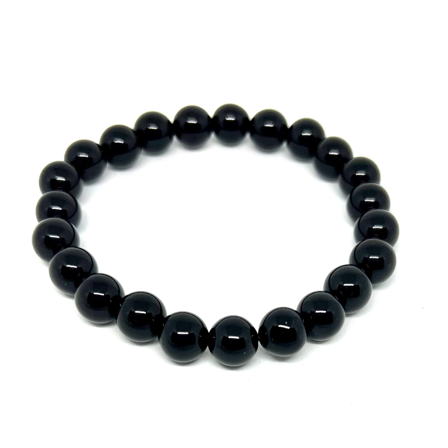 Black Obsidian Bracelet 8mm beads - Psychic protection shield crystal bracelet Australia