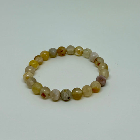 Crystal bracelet flower agate 