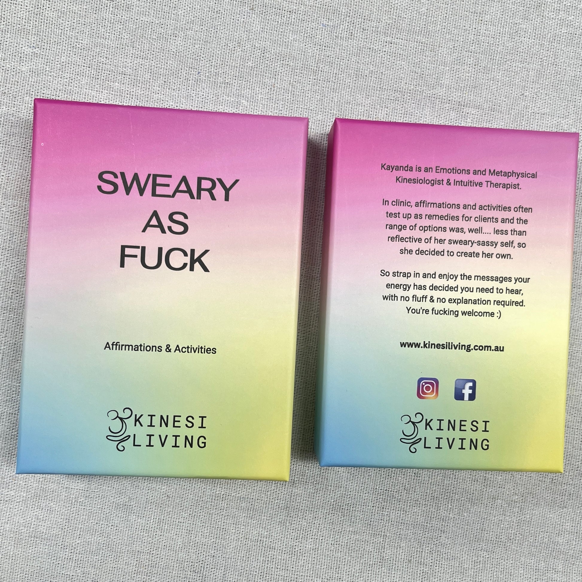 Australian made sweary wellness deck empowerment cards sassy self-care activities