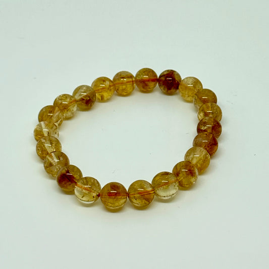 Citrine 8mm bracelet - abundance manifestation Australia