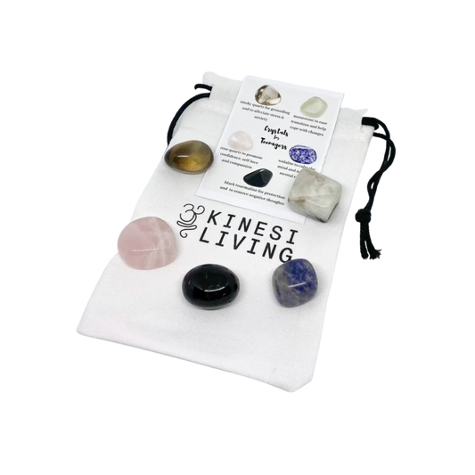 Teen Crystal Kit - Teenager support Rose Quartz Black Tourmaline Moonstone Australia
