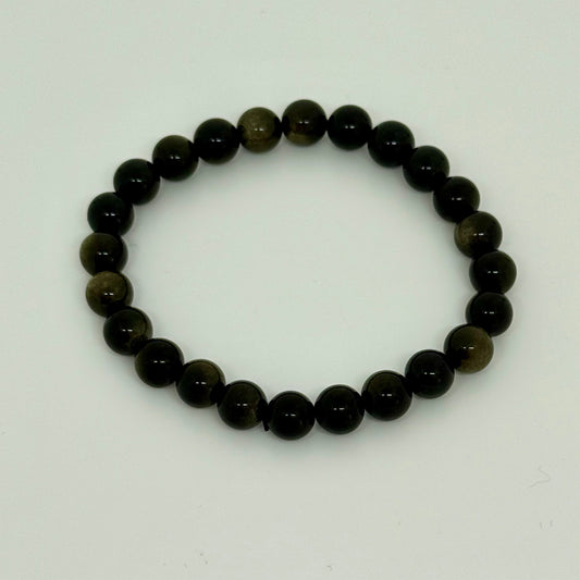 Golden Obsidian Crystal Bracelet - Protection & Confidence