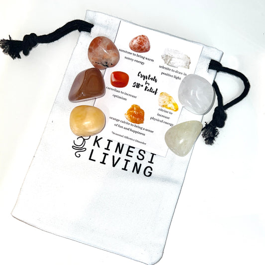 SAD Crystal Kit - Seasonal depression support Sunstone Citrine Selenite Australia