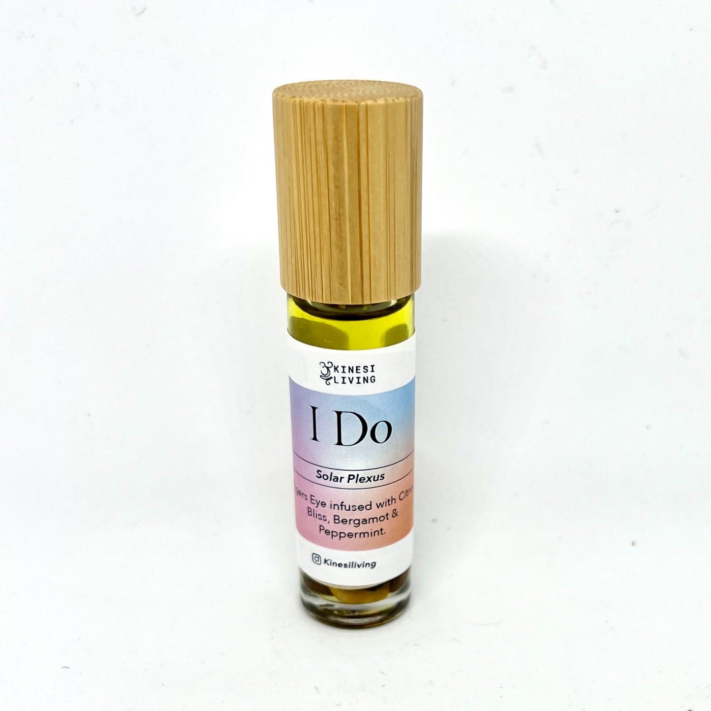 Solar Plexus Chakra essential oil roller 10ml Tiger's Eye infused - personal power confidence support third chakra aromatherapy Australia EMK Practitioner