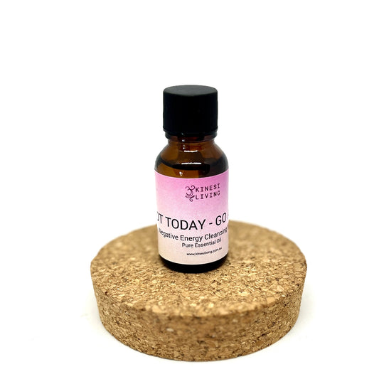 Not Today Go Away Blend collection showing roller spray diffuser - complete personal energy cleanse spiritual wellness Australia