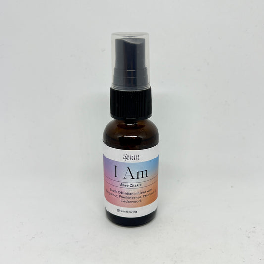 Root Chakra essential oil spray 50ml crystal infused - grounding stability environmental aromatherapy first chakra Australia