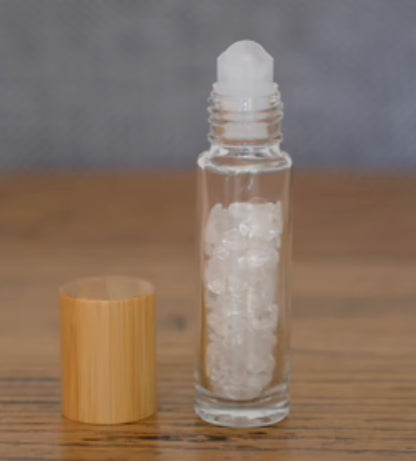 10ml crystal roller bottles for essential oils - DIY essential oils - Clear Quartz