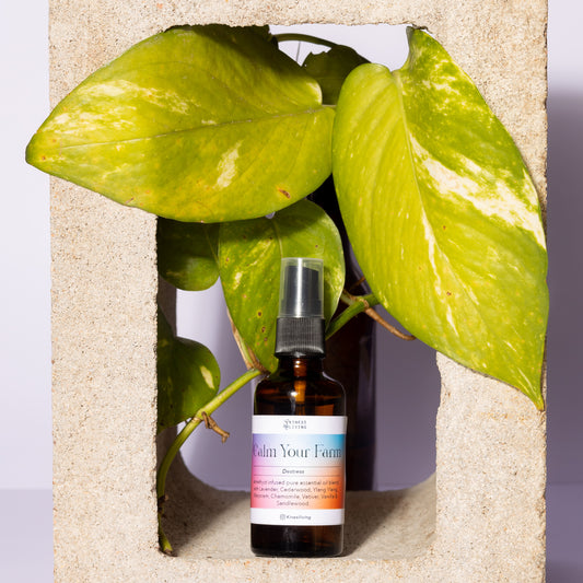 Calm Your Farm essential oil spray 50ml amethyst infused - natural family room aromatherapy stress relief Australia
