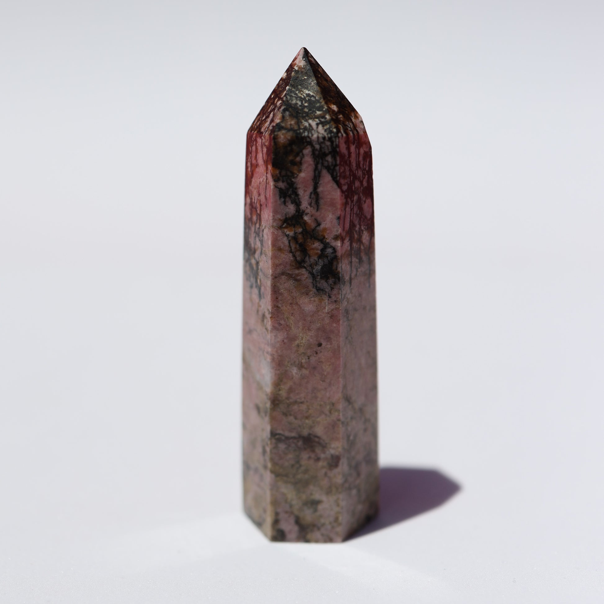 Rhodonite Point Tower Gemstone