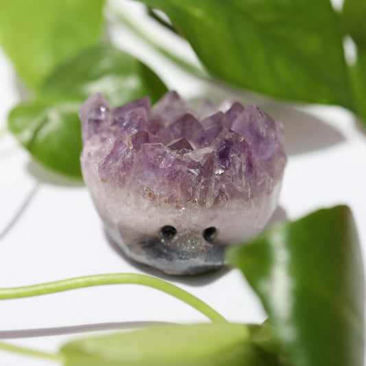 Amethyst Healing Crystal Hedgehog
