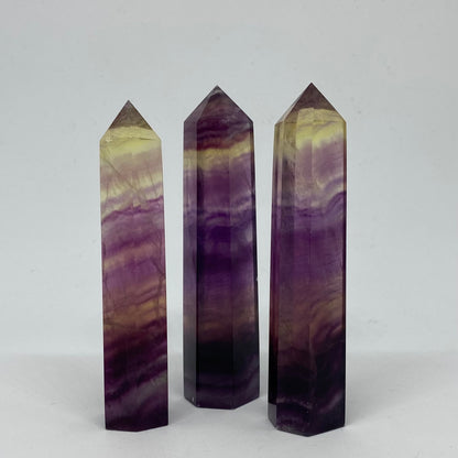 Rainbow Fluorite Point Tower Gemstones