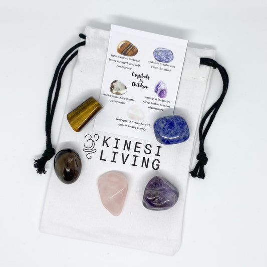 Kids Crystal Kit - Children's calming stone set Amethyst Rose Quartz Australia