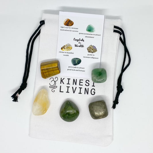 Wealth Crystal Kit - Money manifestation stone set Citrine Tiger's Eye Australia