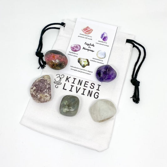 Menopause Crystal Kit - Hormone support Amethyst Lepidolite Moonstone Australia