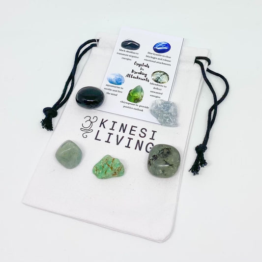 Cord Cutting Crystal Kit - Energy detox Black Obsidian Blue Kyanite Australia