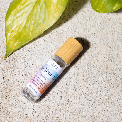 Calm Your Farm essential oil roller 10ml amethyst infused - natural family stress relief calming support Australia ages 3+