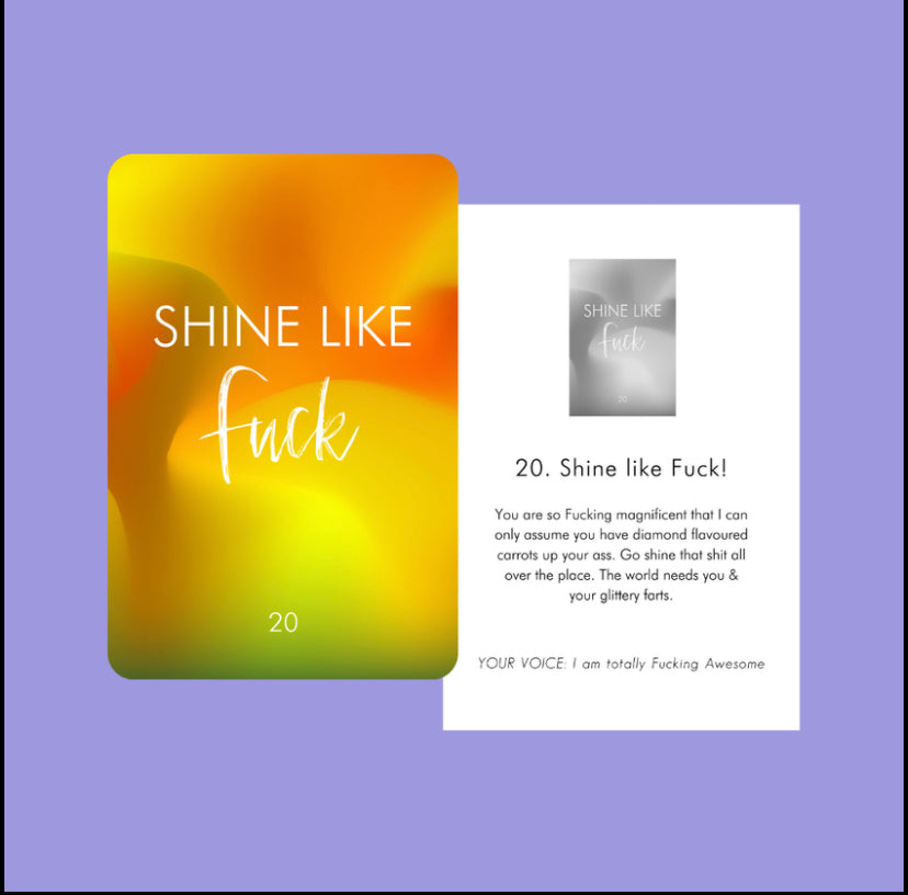 Get Fucking Motivated Oracle Cards - Motivation guidance deck Australia