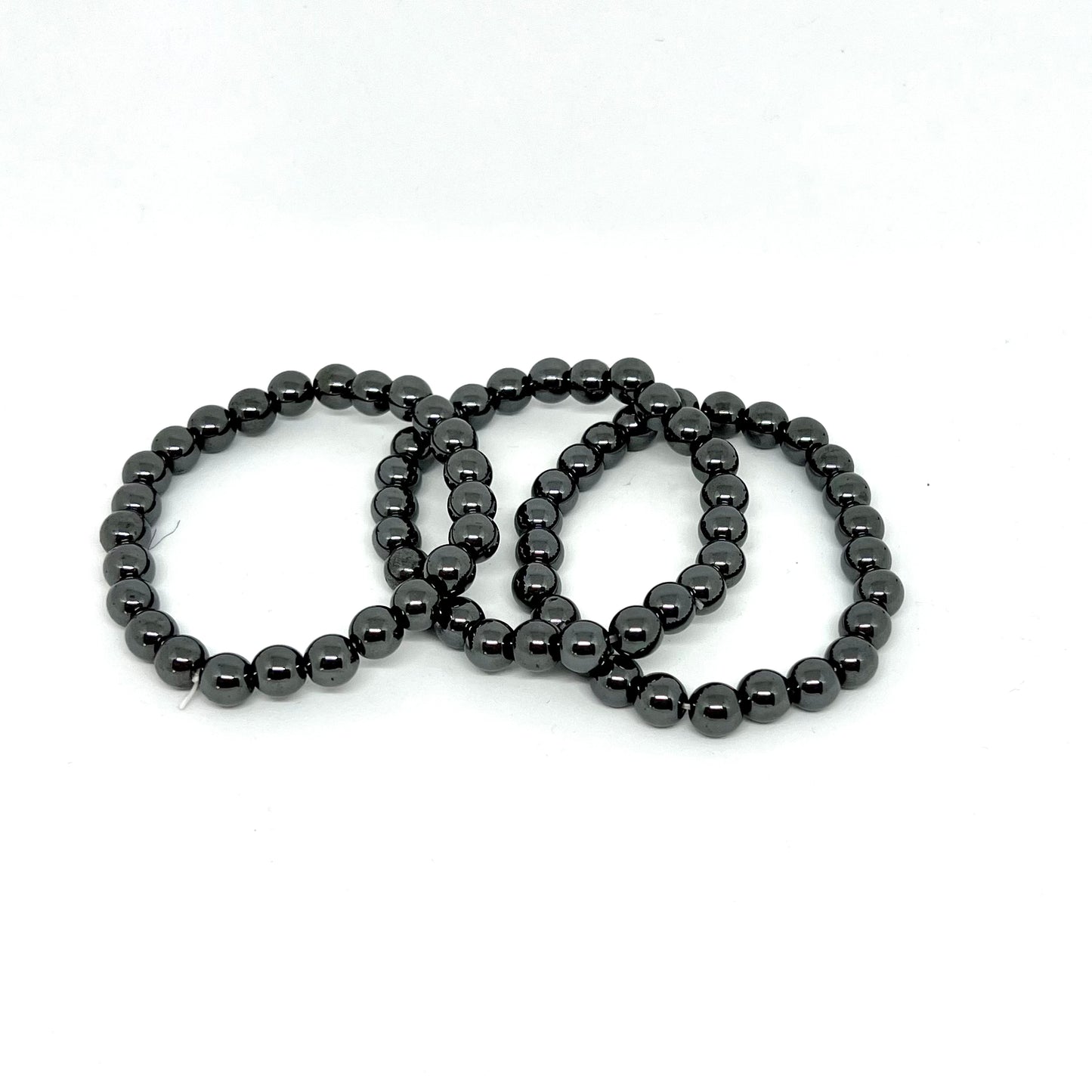 Hematite Bracelet 8mm beads - Ultimate grounding strength crystal bracelet Australia