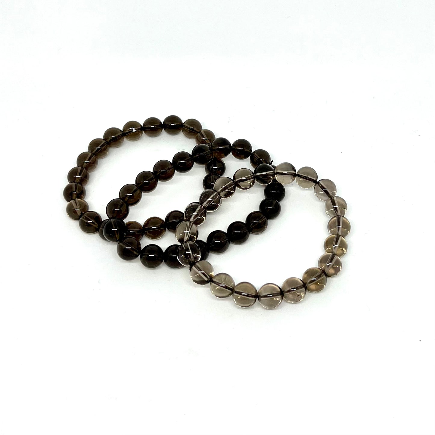 Smokey Quartz Bracelet 8mm beads - Negative energy clearing crystal bracelet Australia