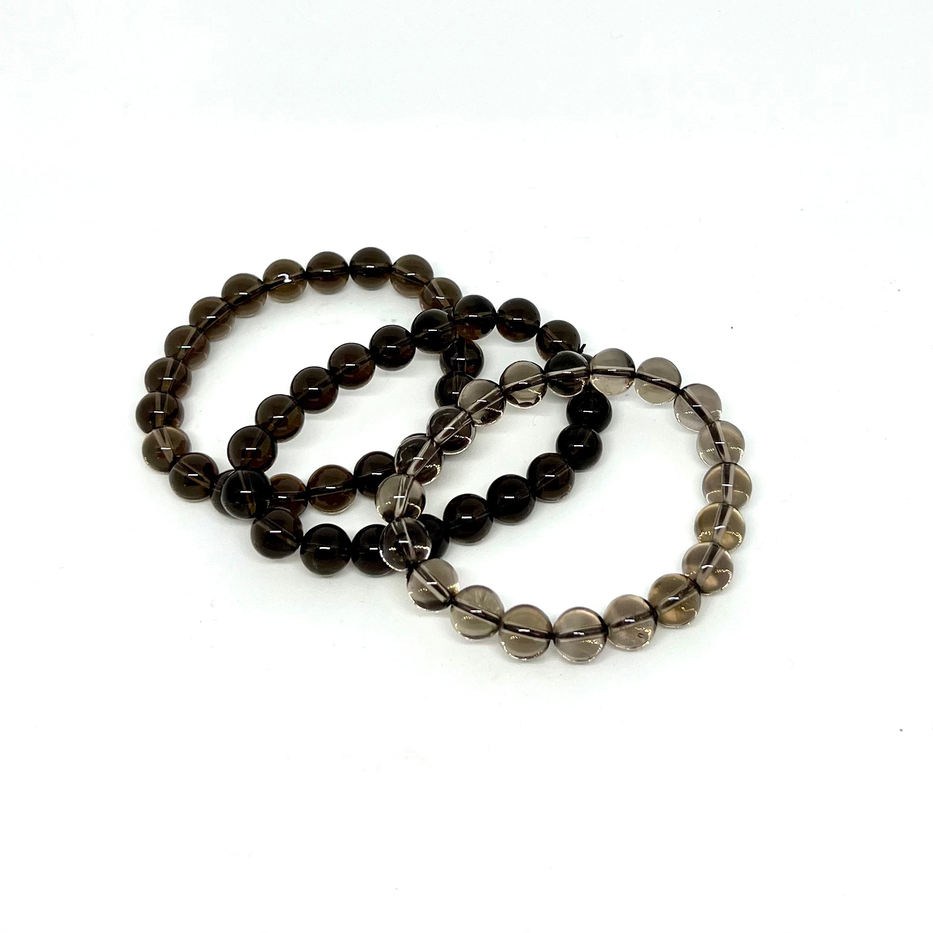 Smokey Quartz Bracelet 8mm beads - Negative energy clearing crystal bracelet Australia
