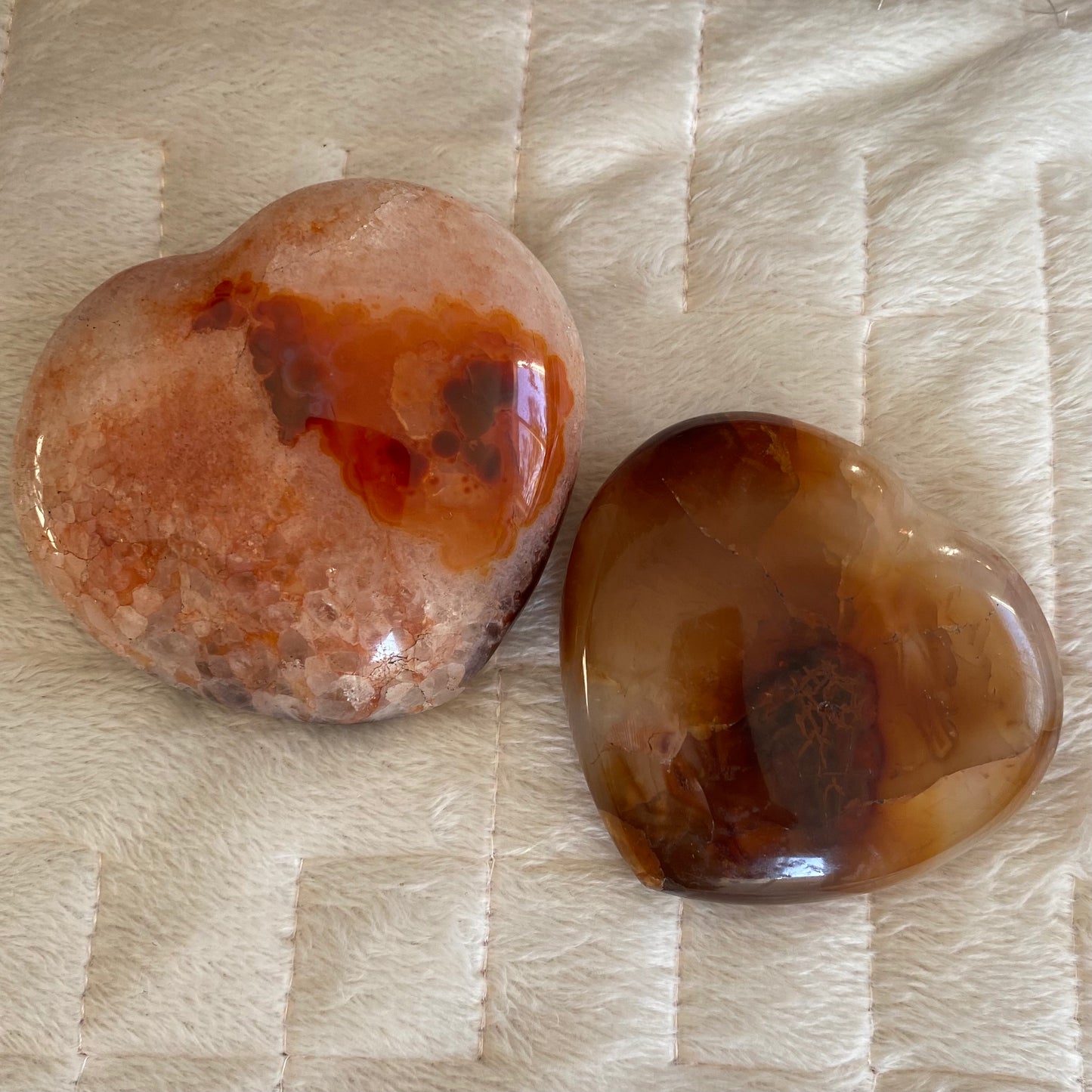 Large Carnelian Crystal Heart