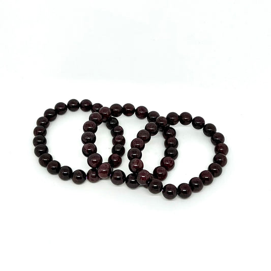 Garnet Bracelet 8mm beads - Passionate energy vitality crystal bracelet Australia