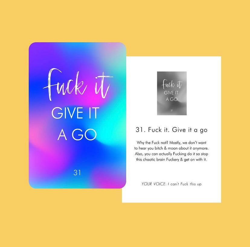 Get Fucking Motivated Oracle Cards - Motivation guidance deck Australia