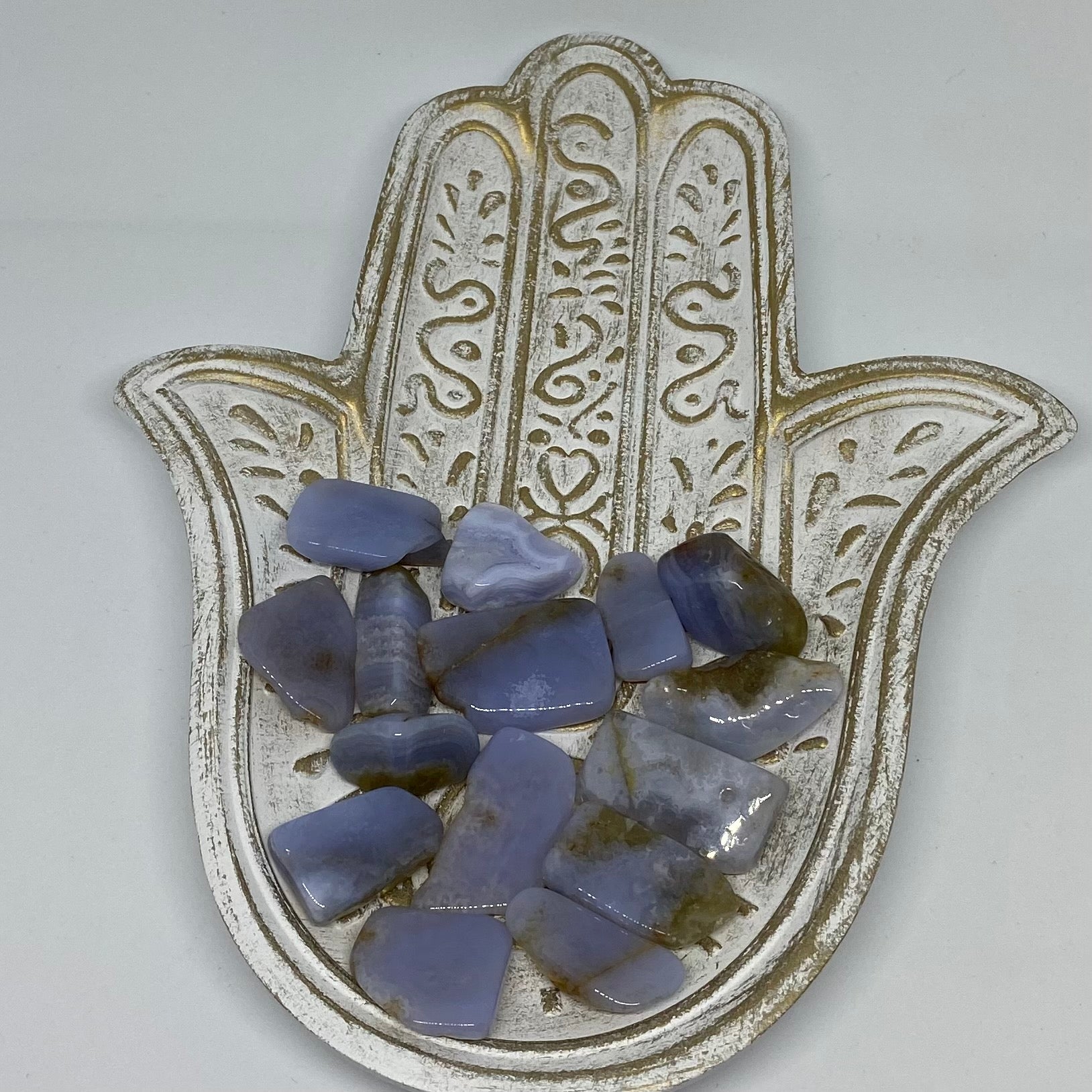 Blue Lace Agate Tumble Healing Crystals