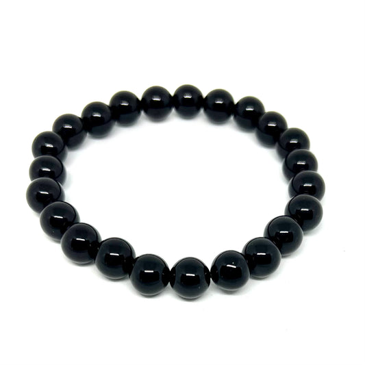 Black Obsidian Bracelet 8mm beads - Psychic protection shield crystal bracelet Australia
