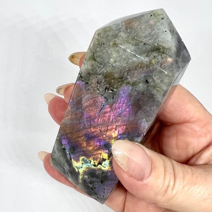 Labradorite Crystal Tower Point Obelisk Light Colour