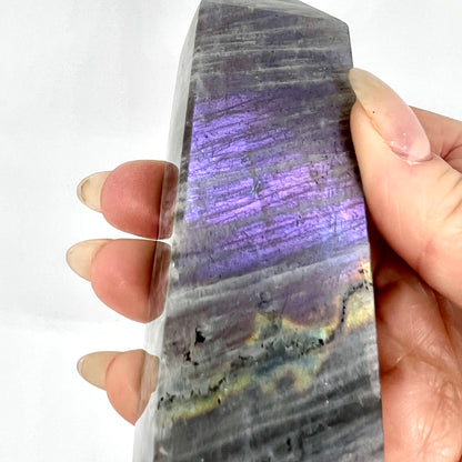 Labradorite Crystal Tower Point Obelisk Light Colour